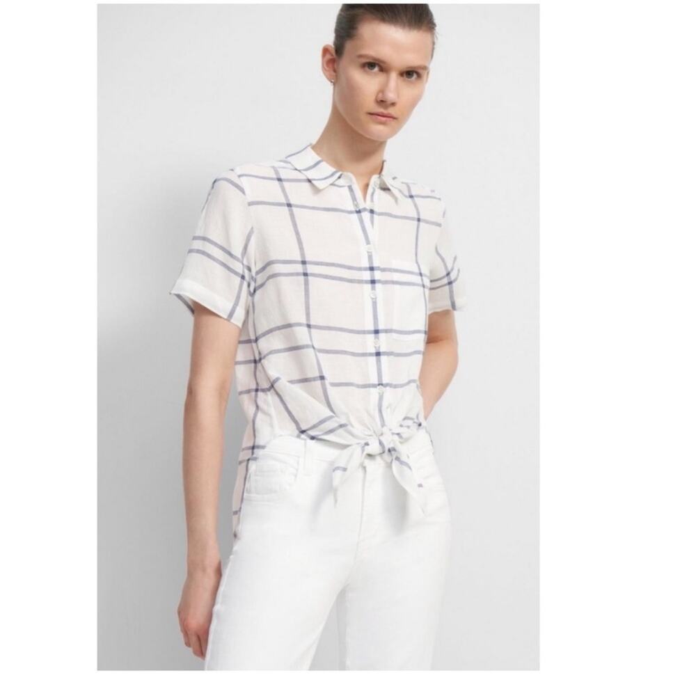 Theory Hekanina Shirt in Plaid.